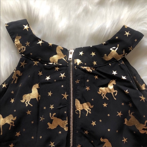 Epic Threads gold foil big girl unicorn dress med special event Easter holiday - Picture 6 of 8